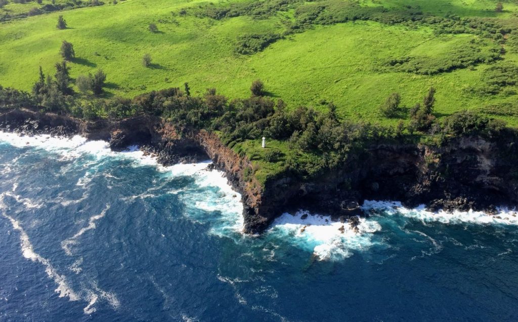 ヘリコプターから眺めるハワイ島