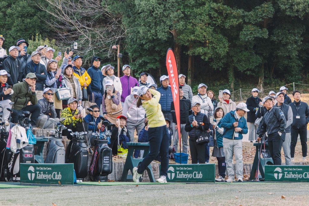 畑岡選手によるデモンストレーションの様子