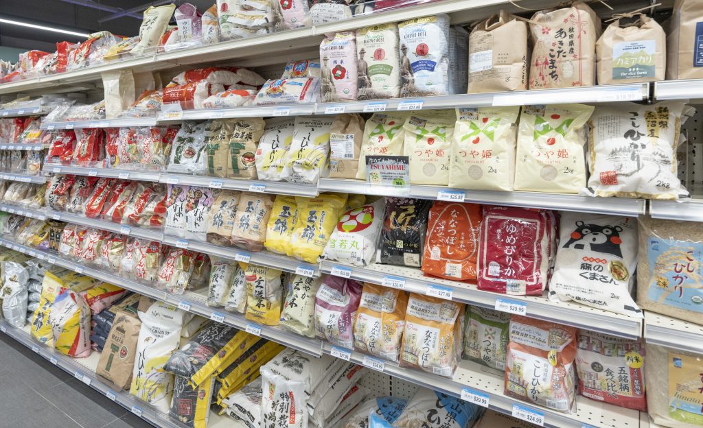 日本でよく目にするブランド米も豊富